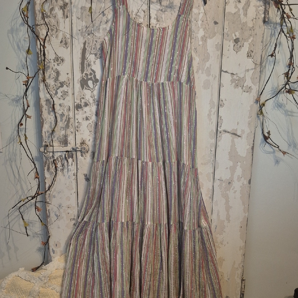 Beach Vibe  Striped Maxi Dress